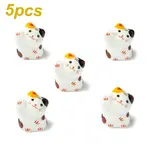 5Pcs Handmade Bright Glazed Porcelain Beads