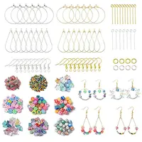 DIY Butterfly Glass & Flower Polymer Clay Beaded Earring Making Kit