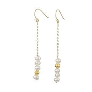 Natural Pearl Dangle Earrings