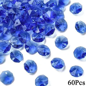 60Pcs Electroplate Glass Links Connectors