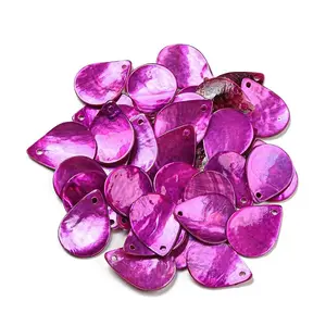 Spray Painted Natural Akoya Shell Pendants