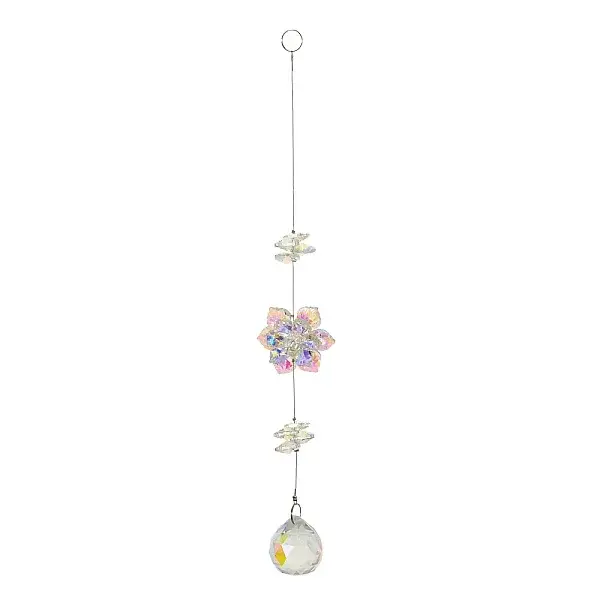 Glass Flower Hanging Suncatchers