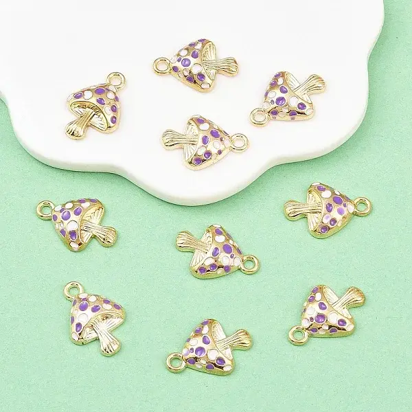 10Pcs Alloy Enamel Pandants