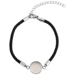 10Pcs Milan Cord & 304 Stainless Steel Bracelets Making