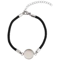 10Pcs Milan Cord & 304 Stainless Steel Bracelets Making