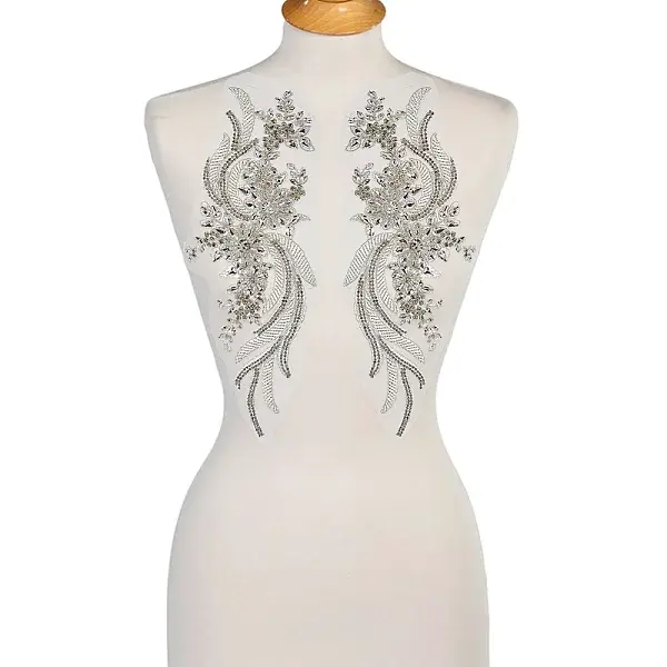 1 Pair Polyester Computerized Embroidery Cloth Iron on/Sew on Patches