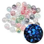 Luminous Transparent Resin Inner Flower Beads