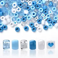 720Pcs 6 Styles Plastic & Acrylic Beads