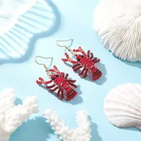 304 Stainless Steel Shrimp Dangle Earrings