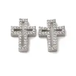 Brass Micro Pave Clear Cubic Zirconia Charms