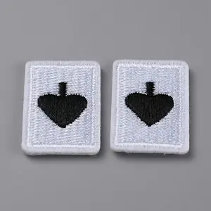 Playing Card Theme Polyester Embroidery Cloth Iron on/Sew on Patches