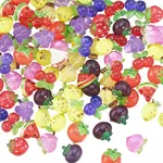 110Pcs 11 Styles Fruits Resin Cabochons