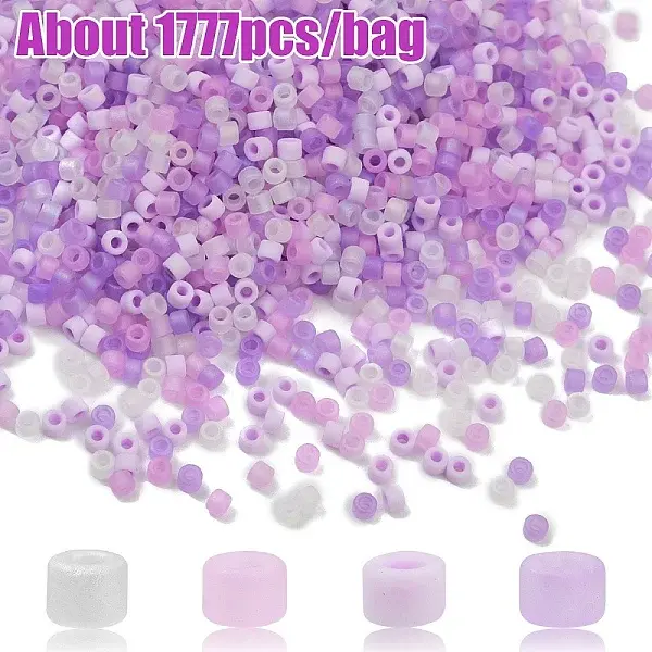 20G 4 Colors Cylinder Seed Beads