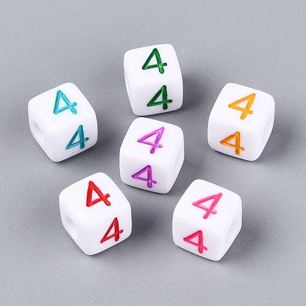 Opaque Acrylic European Large Hole Beads