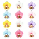30Pcs 6 Colors Opaque Resin Pendants