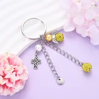 Glass Pearl & Alloy Keychian