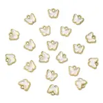 20Pcs Rack Plating Alloy Glass Charms