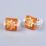 Transparent Resin Cuff Rings