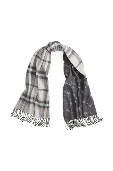 Šátek z vlněné směsi Lauren Ralph Lauren