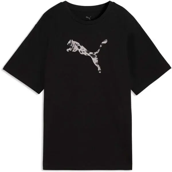Puma ESSENTIALS GRAPHIC ANIMAL RELAXED TEE Dámské tričko, černá, velikost