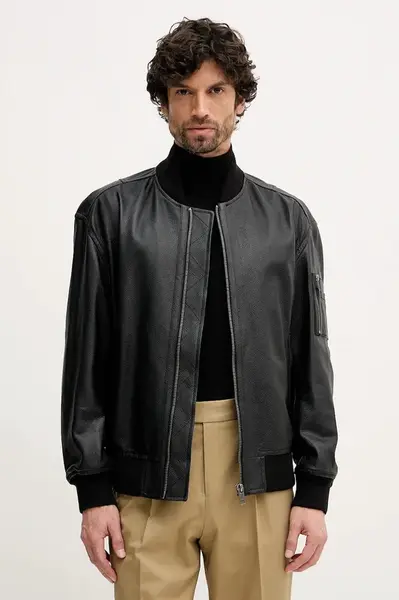 Kožená bunda BOSS Orange Jakri