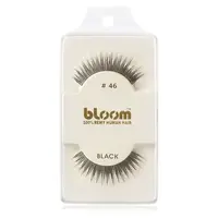 Bloom Natural nalepovací řasy z přírodních vlasů No. 46 (Black) 1 cm