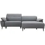 MID.YOU ROHOVÁ SEDAČKA, textil, světle šedá