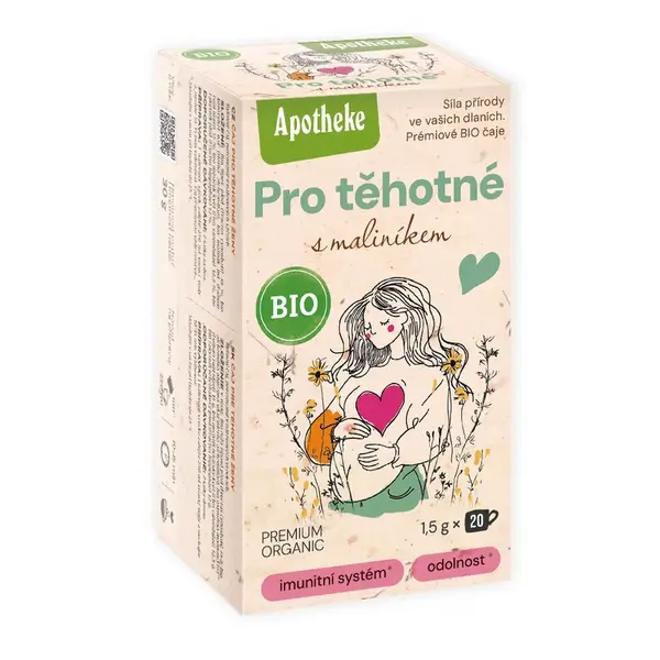 Apotheke BIO Pro těhotné s maliníkem porcovaný čaj 20x1,5 g