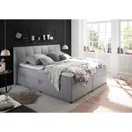 MID.YOU POSTEL BOXSPRING, 180/200 cm, šedá