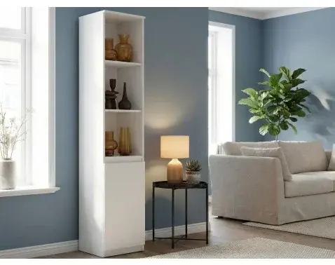 Regál s dvierkami Carlos, biely, šírka 40 cm%