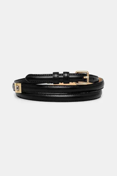 Kožený pásek Guess dámský, černá barva, BW9189 P5115