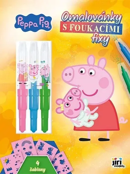 Omalovánky s foukacími fixy Prasátko Peppa