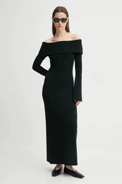 Šaty By Malene Birger BENNIE černá barva, maxi, 103115