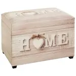 TRUHLOVÁ LAVICE, textil, kompozitní dřevo, 58/42/39 cm