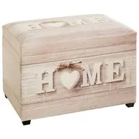 TRUHLOVÁ LAVICE, textil, kompozitní dřevo, 58/42/39 cm