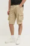 Bavlněné šortky Alpha Industries Alpha Industries Jet Short 191200 159 béžová barva