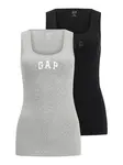Gap Tall Top  sivá melírovaná / čierna / biela
