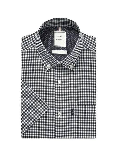 Next Košeľa  čierna / šedobiela