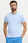Bavlněné tričko Polo Ralph Lauren modrá barva, s potiskem