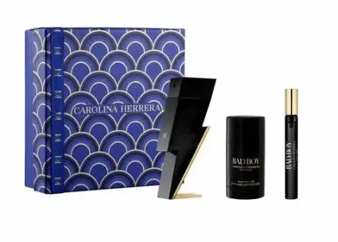 Carolina Herrera Bad Boy - EDT 100 ml + sprchový gél 100 ml + EDT 10 ml