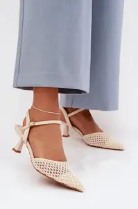 Dámské sandály na podpatku Boto Light Beige Brilora