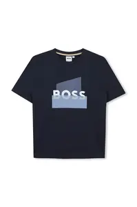 BOSS Dětské bavlněné tričko BOSS