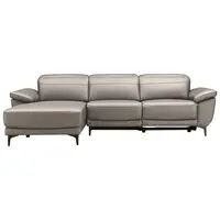 Xora ROHOVÁ SEDAČKA, dřevo, textil, kůže, šedohnědá