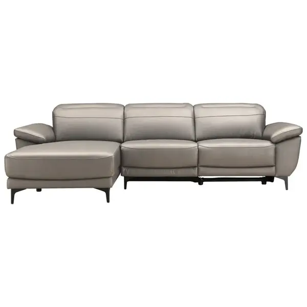 Xora ROHOVÁ SEDAČKA, dřevo, textil, kůže, šedohnědá