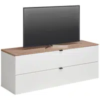 Hom`in KOMODA POD TELEVIZI, bílá, dub artisan, 140/62/44 cm