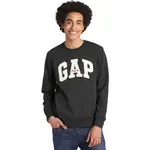 GAP CREWNECK LOGO Pánska mikina, tmavo sivá, veľkosť
