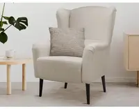 Kreslo ušiak Canto, svetlo béžová tkanina%