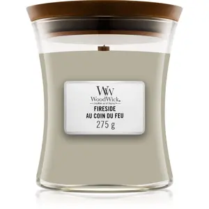 Woodwick Fireside Au Coin Du Feu vonná sviečka s dreveným knotom 275 g