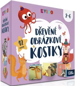 Kvído - Dřevěné obrázkové kostky (poškozená)