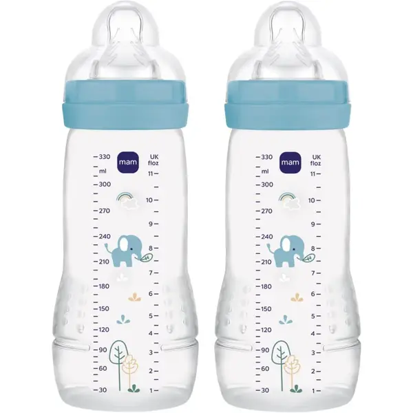 MAM Easy Active™ Baby Bottle dětská láhev 4m+ Blue 2x330 ml
